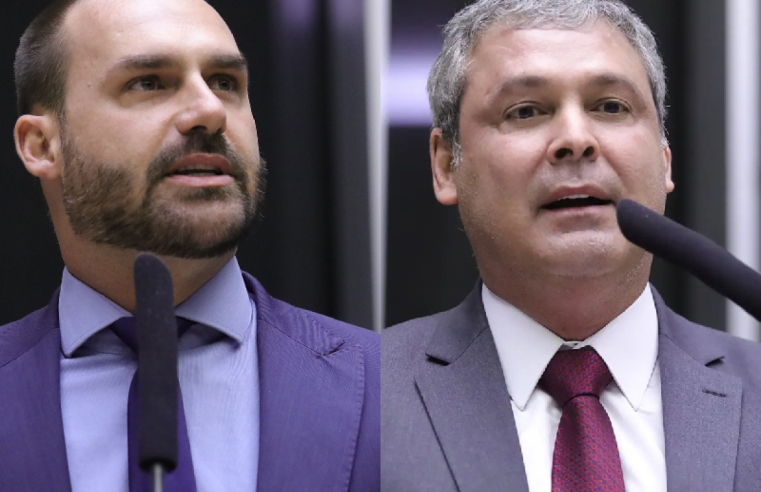 Alvo de pedido de prisão, Eduardo Bolsonaro ameaça PT e Lindbergh Farias