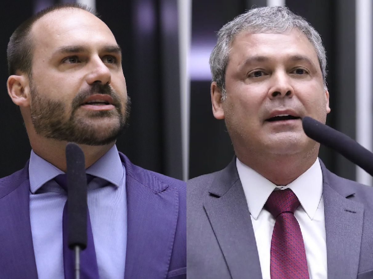 Alvo de pedido de prisão, Eduardo Bolsonaro ameaça PT e Lindbergh Farias