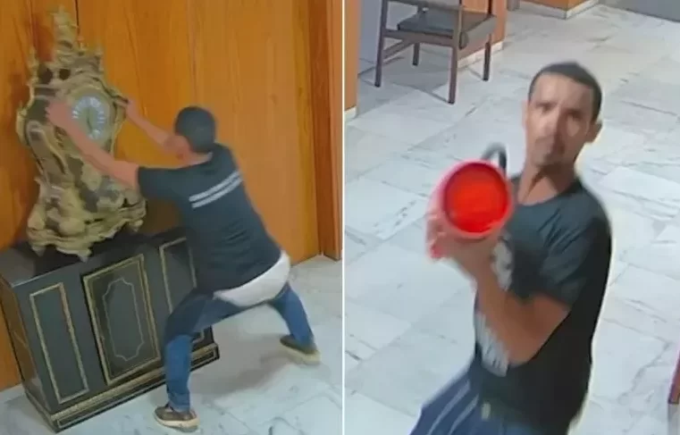 Homem que quebrou relógio histórico do Planalto é preso novamente em Goiás