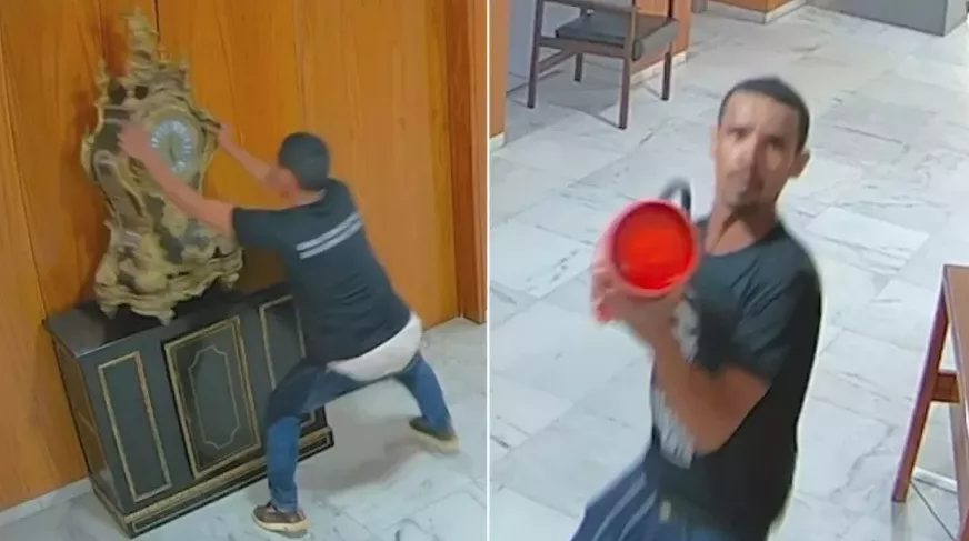 Homem que quebrou relógio histórico do Planalto é preso novamente em Goiás