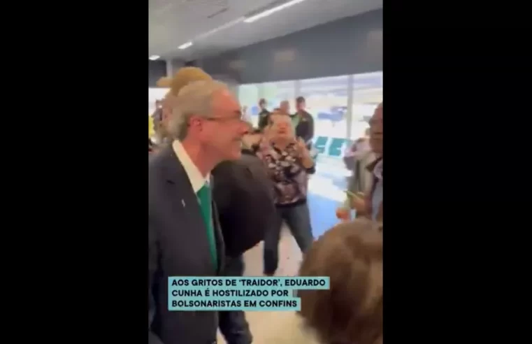 Eduardo Cunha é hostilizado e chamado de “ladrão” e “traidor” por bolsonaristas em BH