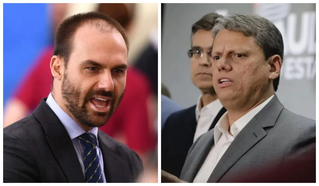 Eduardo Bolsonaro irritado com Tarcísio por falta de ação sobre sanções a Moraes