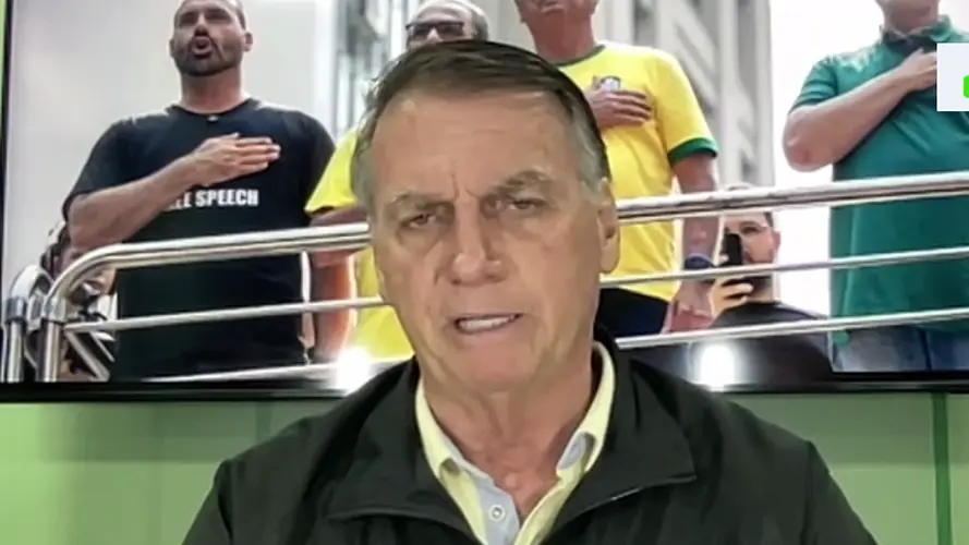 O ex-presidente Jair Bolsonaro em entrevista à Rádio Auriverde. Foto: reprodução