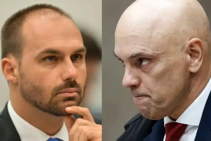 Eduardo Bolsonaro pode provocar prisão do pai ao burlar proibição do STF, alerta Moraes