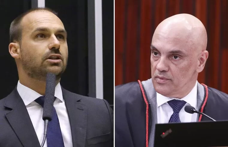 Moraes vê nova tentativa de Eduardo de interferir no processo contra Jair Bolsonaro