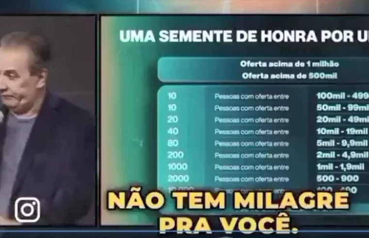 Malafaia pede oferta de R$ 1 milhão para intermediar bênção de Deus