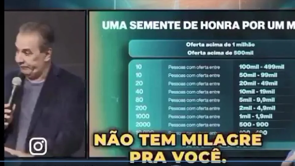 Malafaia pede oferta de R$ 1 milhão para intermediar bênção de Deus