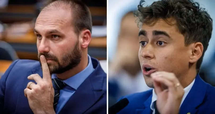 “Você podia ajudar mais”: Eduardo Bolsonaro acusa Nikolas Ferreira de ser “pouco ativo” e orquestrar ataques