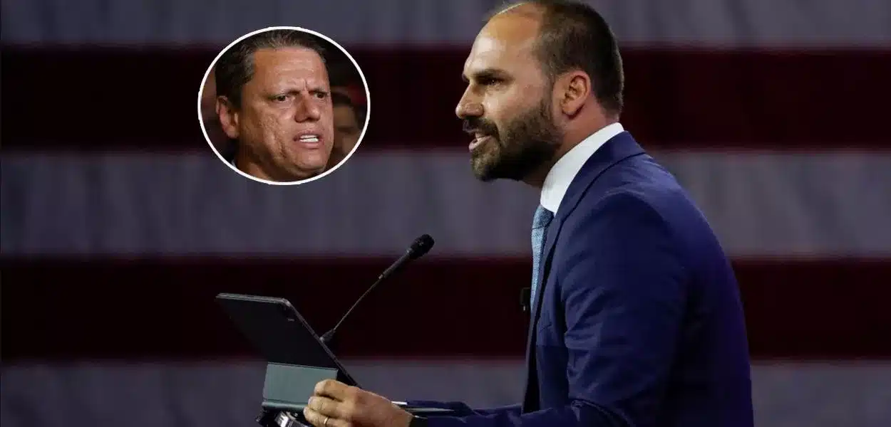 Eduardo Bolsonaro diz que “família está sendo apagada da política” e ameaça deixar o PL se Tarcísio se filiar
