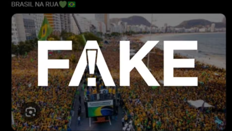 Foto de multidão na orla de Copacabana atribuída a ato pró‑Bolsonaro neste fim de semana é FALSA