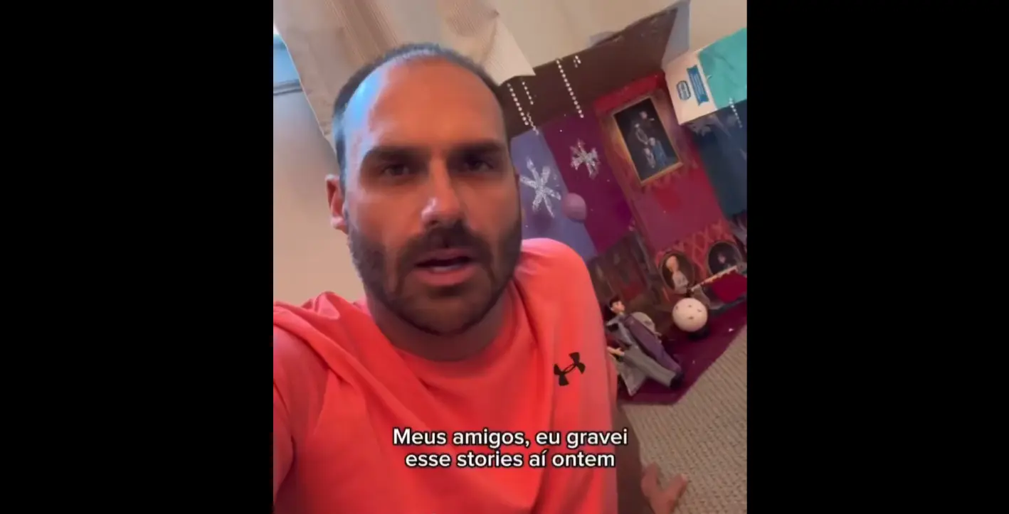 Eduardo Bolsonaro em “fase Adriana e delírios”, confunde esposa e faz apelo por jejum espiritual
