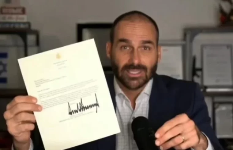 Eduardo Bolsonaro exibe carta de Trump e faz “último recado” — mas suas ameaças são vazias e inexpressivas