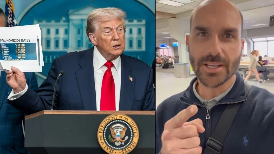 Eduardo Bolsonaro diz em inglês (precário) que Papuda é “prisão latino-americana onde tudo pode acontecer”