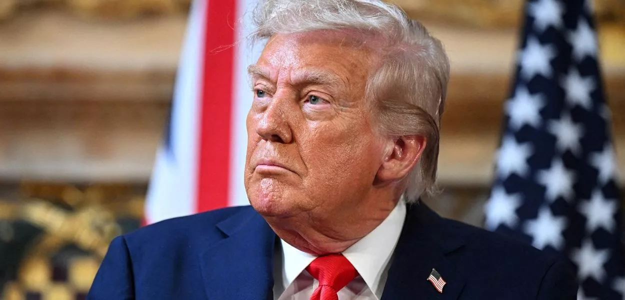 Presidente dos EUA, Donald Trump, durante visita ao Reino Unido - 18/09/2025 (Foto: Leon Neal/Pool via REUTERS)