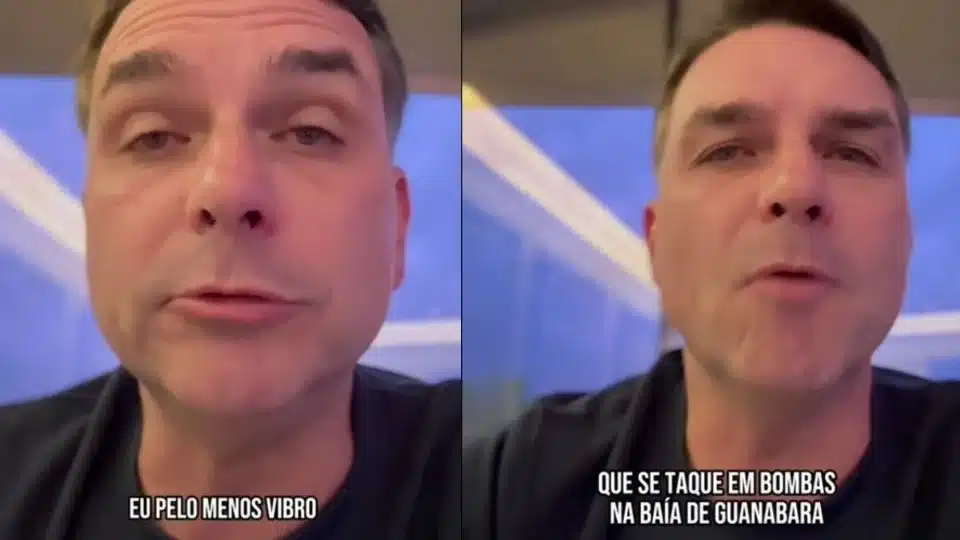 Flávio Bolsonaro justifica pedido a Trump para bombardear a Baía de Guanabara com acusação de “proteção a bandido”