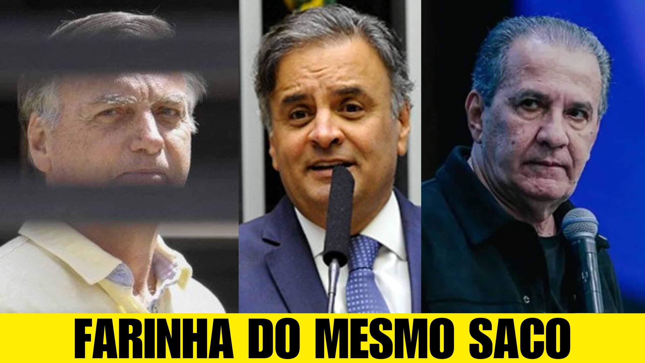 Aécio Neves aparece dizendo que prender Jair Bolsonaro é pouco — “agora é hora de mandar o Silas Malafaia também… porque afinal, é farinha do mesmo saco”