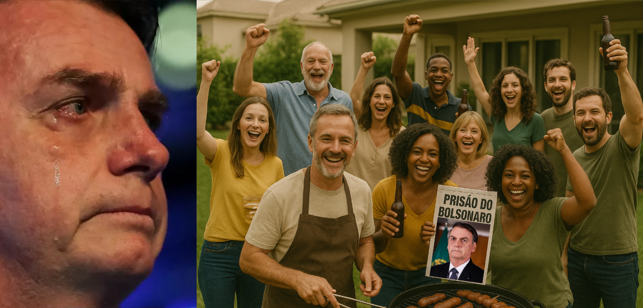 Vizinhos de Bolsonaro comemoram prisão com recado irônico: “Hoje tá bom pra fazer churrasco”
