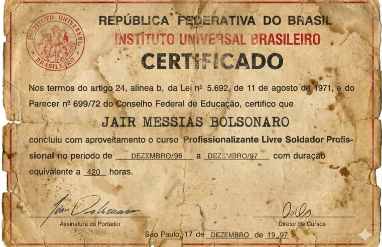 Diploma de soldador dos anos 90 vira peça-chave na defesa de Bolsonaro e tenta mudar narrativa sobre tornozeleira