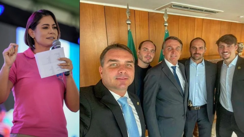 Michelle Bolsonaro declara guerra a Flávio, Carlos e Eduardo: “Jamais negociarei valores”