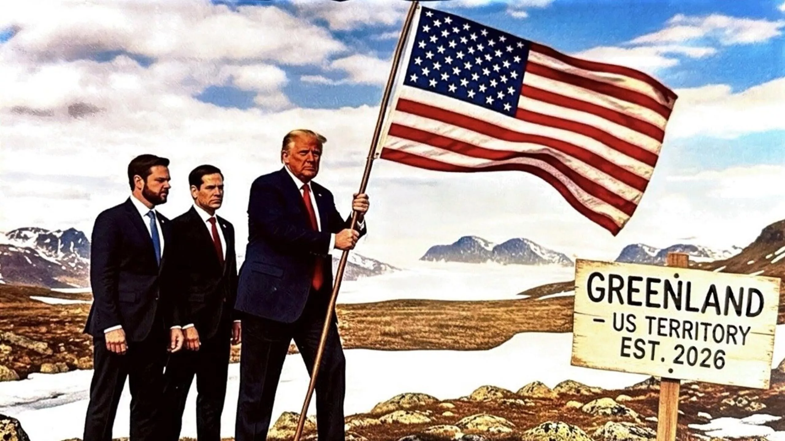 Trump publica imagem de IA fincando bandeira dos EUA na Groenlândia e acirra debate internacional