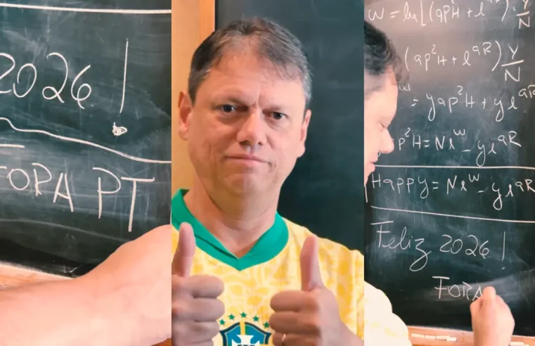 Tarcísio publica vídeo entoando “Fora PT”, viraliza e provoca constrangimento a Flávio Bolsonaro